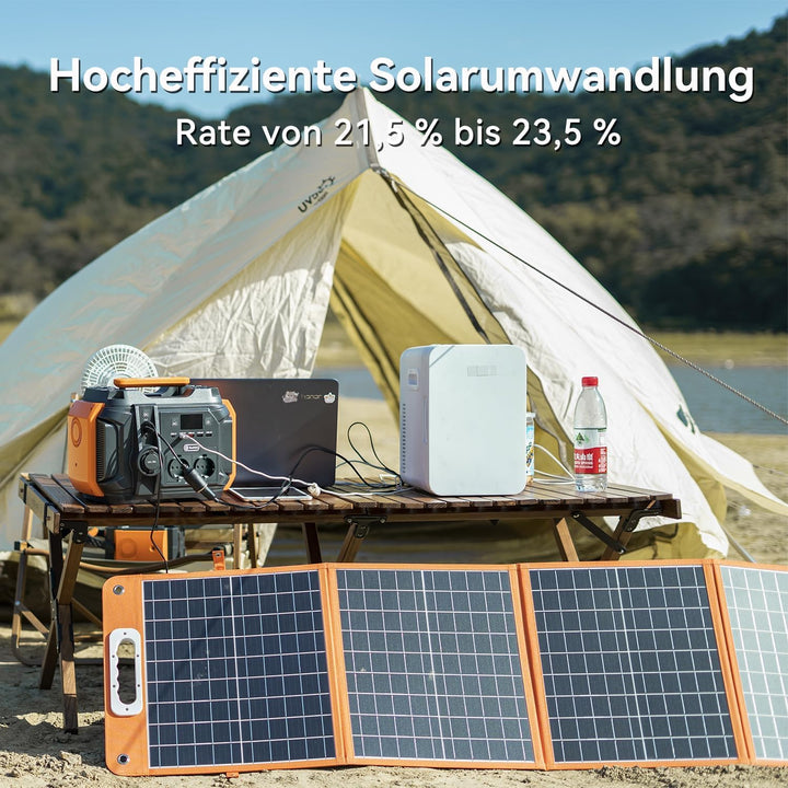 FF FlashFish 18 V/100 W faltbares Solarpanel, tragbares Solarladegerät mit DC-Ausgang für Flashfish