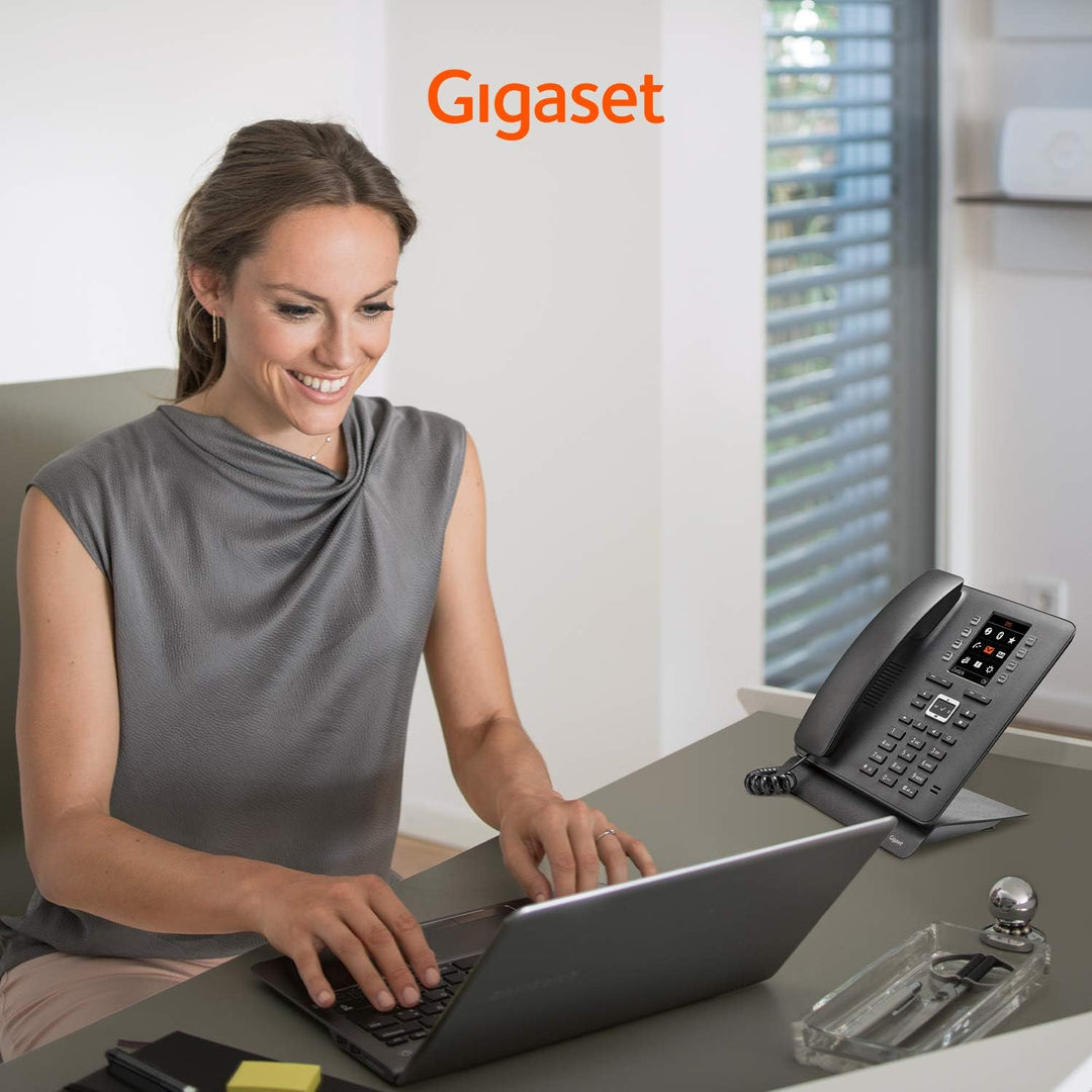 Gigaset T480HX - Tischtelefon zum schnurlosen Anschluss an DECT-Basis oder Router - grosses Farbdisp