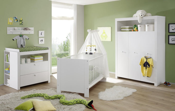 trendteam smart living - Olivia - Kommode - Weiss - Regal mit 3 offenen Fächern - (BxHxT) 25 x 93 x
