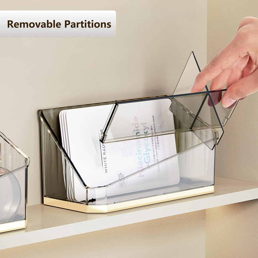 HARLIANGXY Spiegelschrank Organizer Innen, 2 Stücke Badezimmerschrank Aufbewahrung Box, Kunststoff M