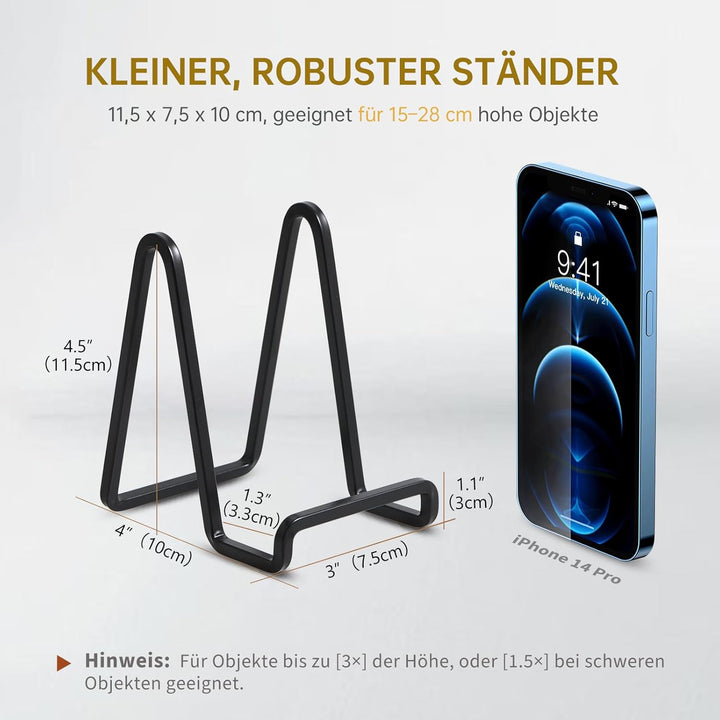 Staffelei Aufsteller Teller Ständer Metall - 4 Stück Tellerständer - Deko Tellerhalter - Dekoteller