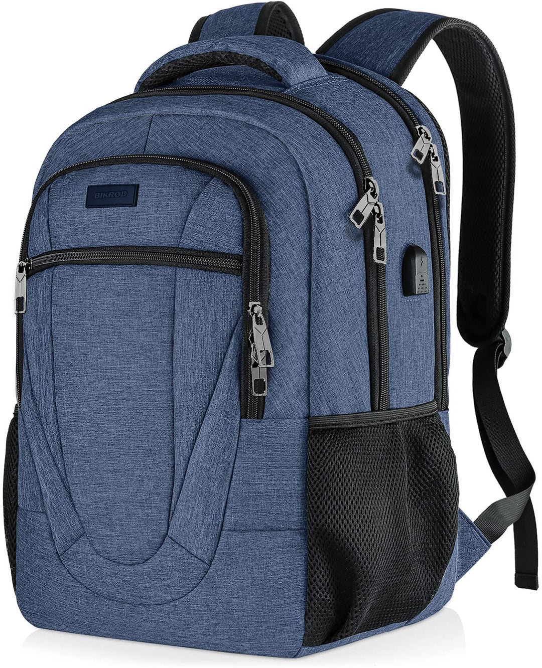 BIKROD Rucksack Damen, Schulrucksack Mädchen, 15.6 Zoll Laptoptasche mit USB Ladeanschluss, Wasserdi