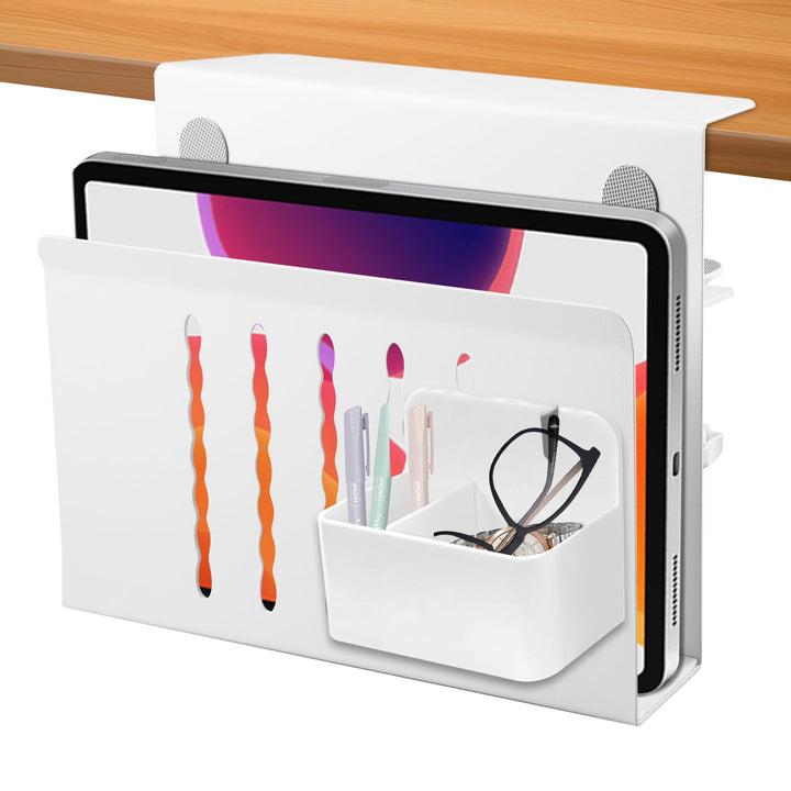 Schreibtisch Seitenaufbewahrung, Desk Side Storage mit Stifthalter, PC Halterung Seite Schreibtisch,