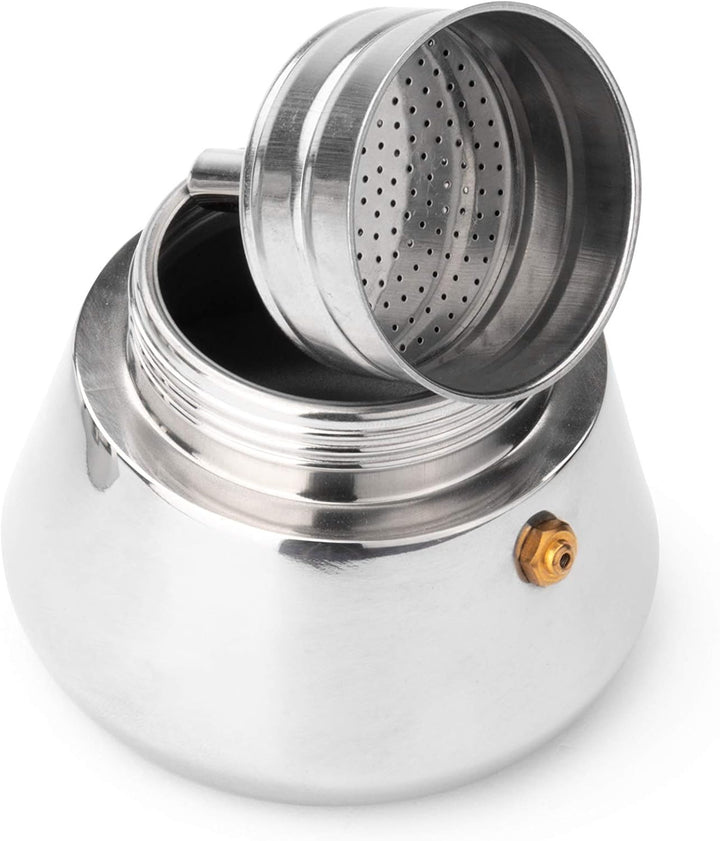 LEOPOLD Cafetera espresso inox TREVI- 4 tazas