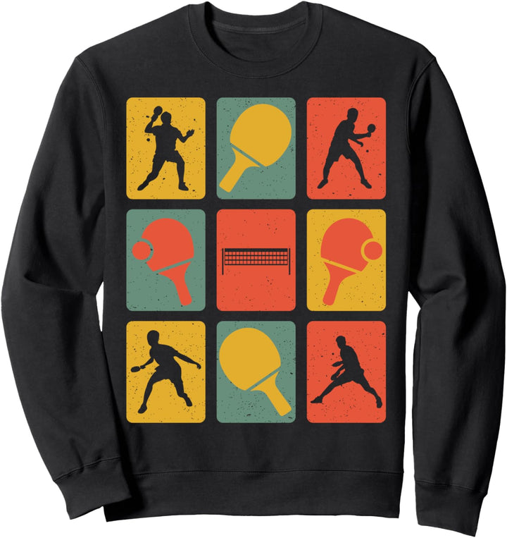 Retro Tischtennis Vintage Geschenk für Tischtennisspieler Sweatshirt