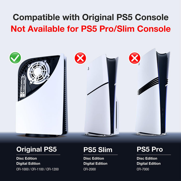 GRAUGEAR Kühl- und Staubschutz-Upgrade für PS5 Original, PS5 M.2 SSD Kühlkörperabdeckung mit Lüfter-