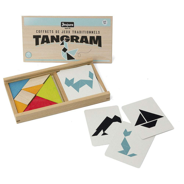 JeuJura 8144 Spiel, der Reflexion – Tangram – Holzbox