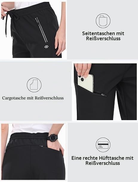MoFiz Damen wasserdichte isolierte Schneehose Fleece gefüttert Winter Ski Wanderhose Warm Outdoor So