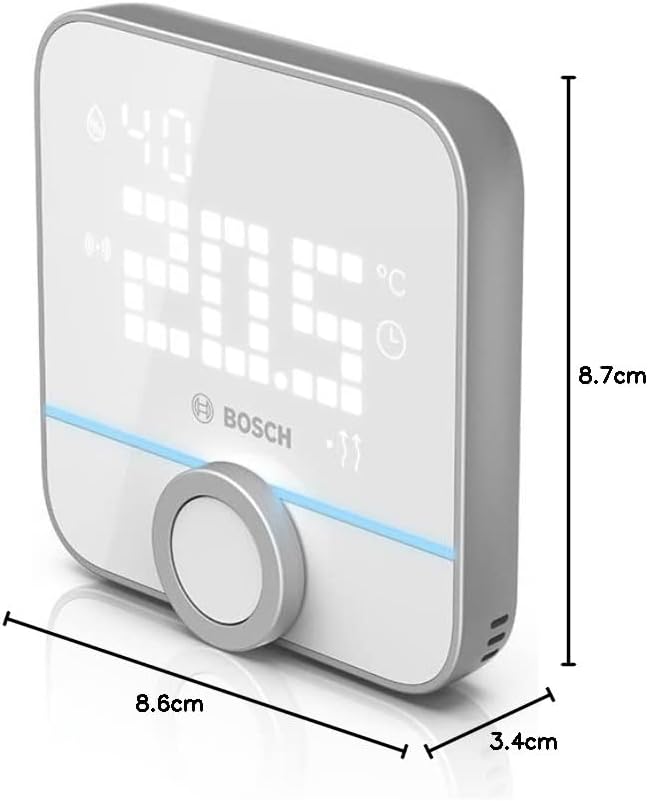 Bosch Smart Home Raumthermostat II für kabelgebundener Heizsysteme, 230 V, kompatibel mit Google Ass