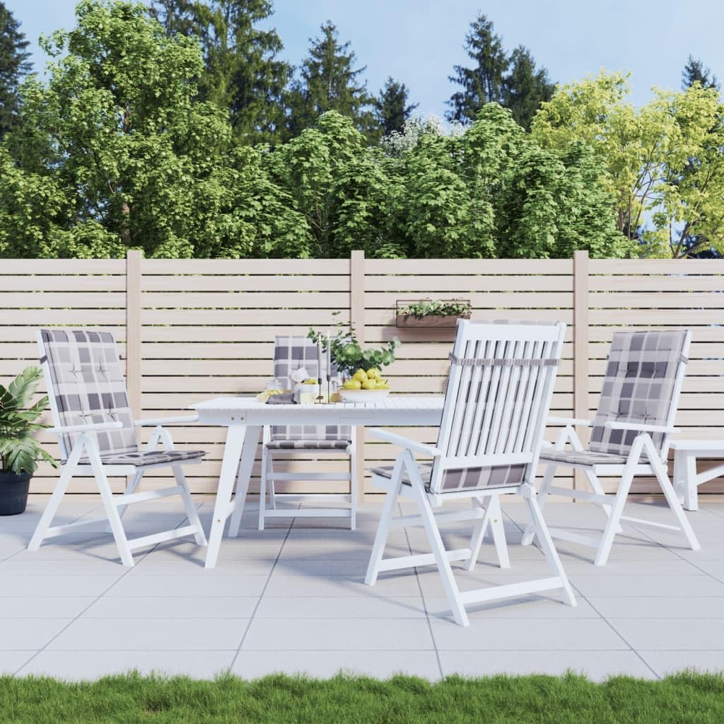 vidaXL Gartenstuhlauflagen für Hochlehner 4 STK., Gartenstühle Sitzauflagen, Sitzkissen Polsteraufla