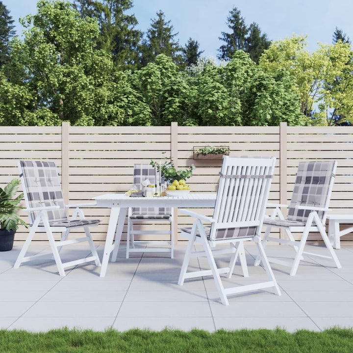 vidaXL Gartenstuhlauflagen für Hochlehner 4 STK., Gartenstühle Sitzauflagen, Sitzkissen Polsteraufla