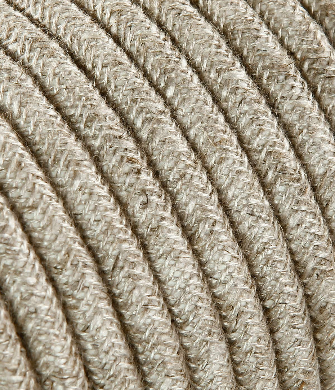 Textilkabel für Lampe, Stoffkabel 3-adrig (3x1,50mm²) - Canvas Beige. Made in Italy (10 Meter), 10 M