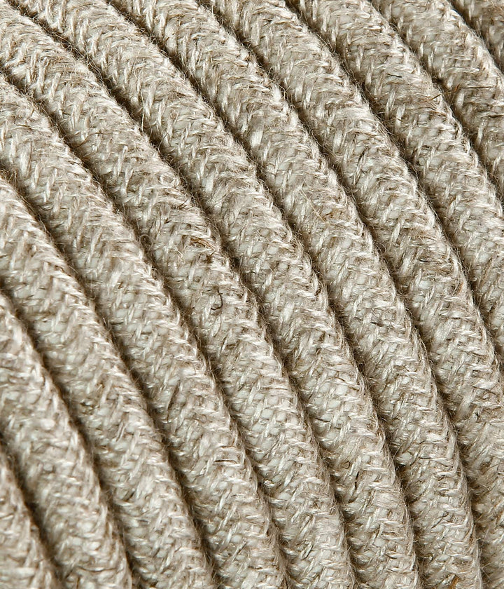 Textilkabel für Lampe, Stoffkabel 3-adrig (3x1,50mm²) - Canvas Beige. Made in Italy (10 Meter), 10 M