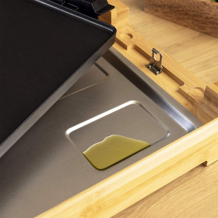 Cecotec Tasty&Grill 2000 Bamboo - Elektrogrill (Leistung 2000 W, Bambusstruktur, Regelbarer Thermost