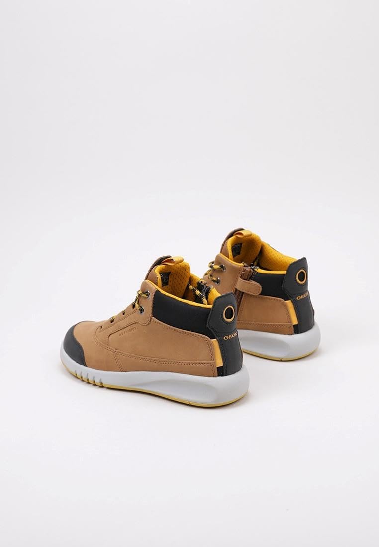 Geox Jungen J Aeranter Boy ABX A Chukka Boot 31 EU Brown Dk Yellow, 31 EU Brown Dk Yellow