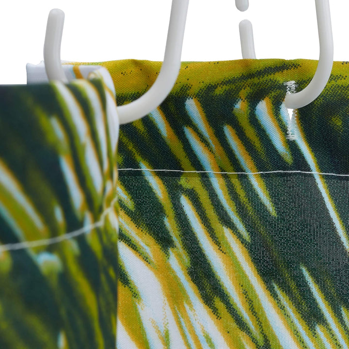 Relaxdays Duschvorhang Strand, Polyester, wasserabweisend, waschbar, Anti-Schimmel, Badewannenvorhan