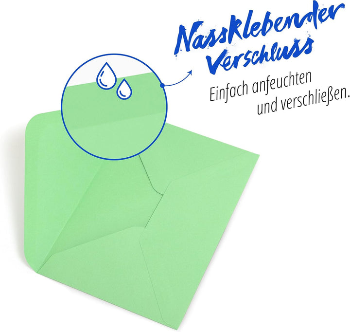 Japun - Briefumschläge (100 Stück) - DIN C5, 220 x 156 mm, mint-grün | Kuvert aus 150 g/m² Papier, U