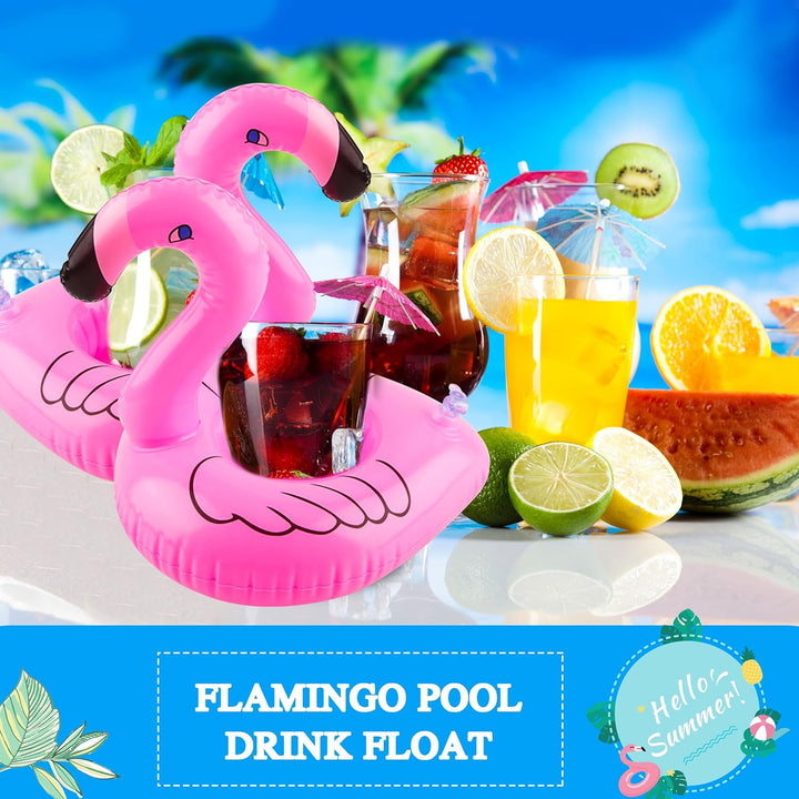 90 Stück Aufblasbarer Flamingo-Getränkehalter Bulk Blow Up Flamingo Drink Float Pink Aufblasbarer Fl