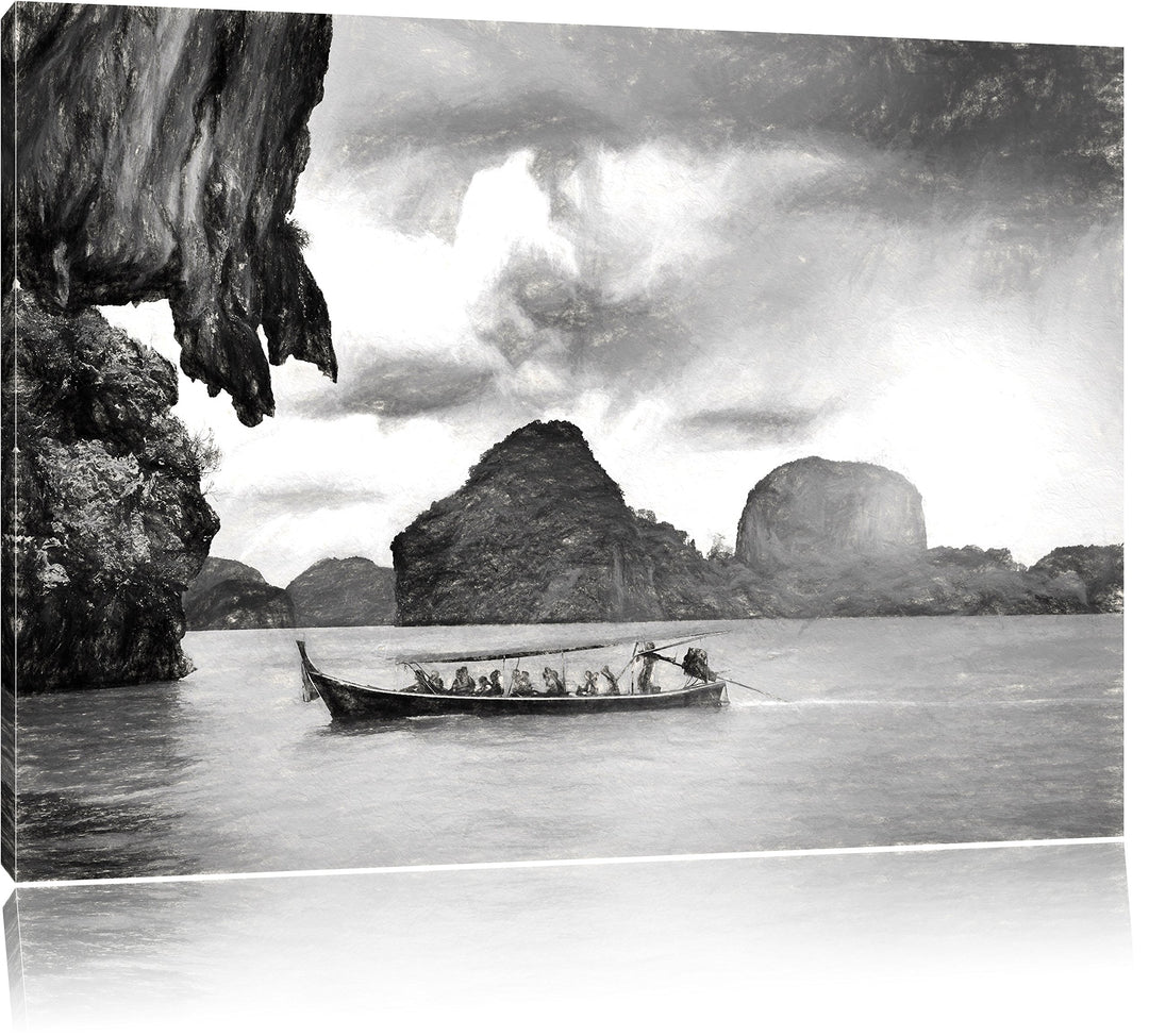 Pixxprint Thailand Phuket Playa Paradisiaca als Leinwandbild/Grösse: 100x70 / Wandbild/Kunstdruck/fe