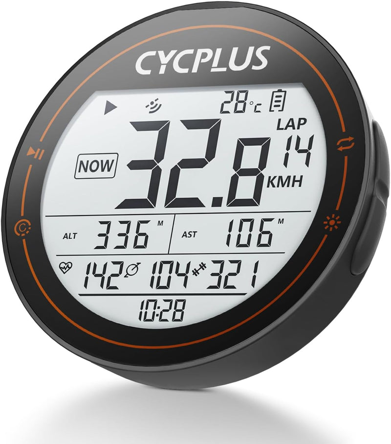 CYCPLUS Fahrradcomputer GPS Fahrradtacho Kabellos, Wasserdicht IPX6 Fahrrad Computer ANT+ Drahtloser