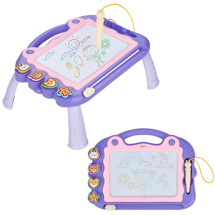 Magnetische Maltafel Zaubertafel,Magnetische Zaubertafeln Kinder mit 4 Form Stempel,Spielzeug zum Sc