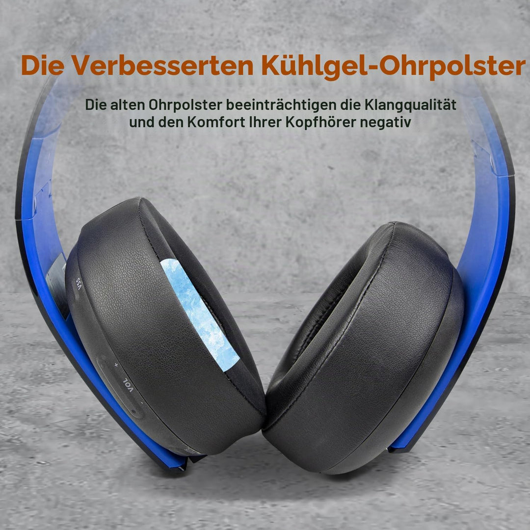 SOULWIT Kühlgel Ersatzpolster Ersatz Ohrpolster für Sony PS4 Gold Wireless Stereo Headset, Ersatzohr
