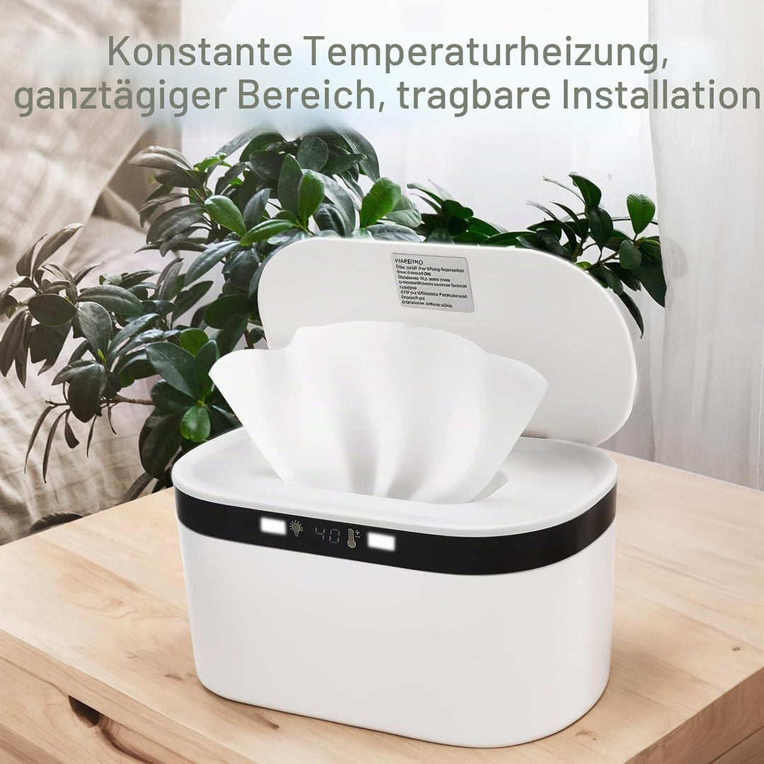 Wischtücherwärmer, innovatives Federdesign, Wischtücherspender mit grossem Fassungsvermögen für Baby