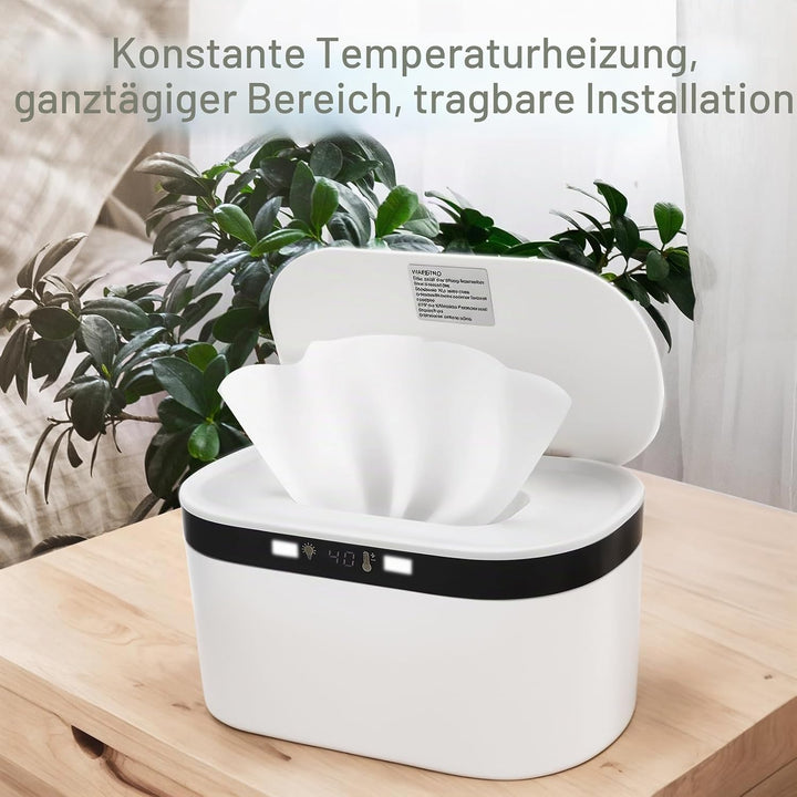 Wischtücherwärmer, innovatives Federdesign, Wischtücherspender mit grossem Fassungsvermögen für Baby
