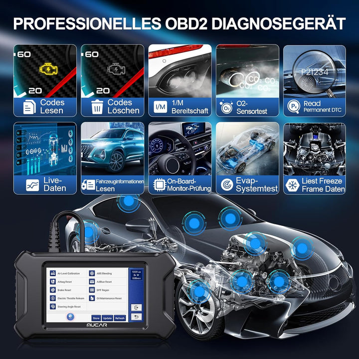 Auto Diagnosegerät, MUCAR CS5 OBD2 Diagnosegerät Mit 5 Systemdiagnosen (ECM/SRS/ABS/BCM/TCM), KFZ Di