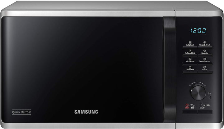 Samsung MS2AK3515AS/EG Mikrowelle, 800 W, 23 ℓ Garraum, 48,9 cm Breite, Kratzfester Keramik-Emaille-