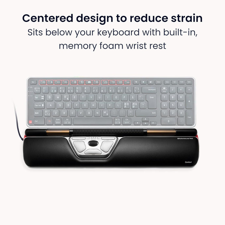 Contour RollerMouse Red Ergonomische Maus erweiterter Handgelenkstütze Memory Schaum, Ideal für RSI