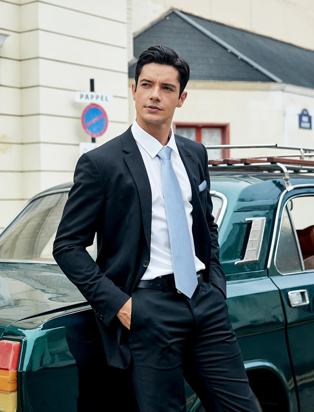 HISDERN Los 3 Stck Herren Krawatte Klassisch Elegante Krawatten und Einstecktuch Seidenkrawatte Set