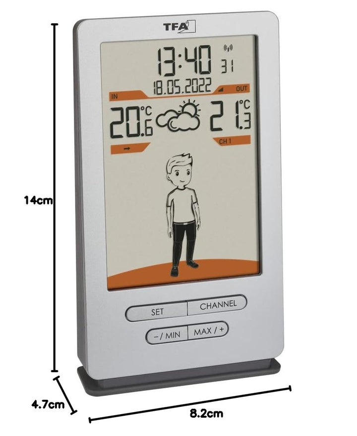 TFA Dostmann Funk Wetterstation Weather Jack, 35.1166.54, Aussen- und Innentemperatur, Wettervorhers