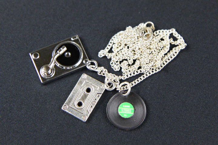Miniblings DJ Musiker Musik Plattenspieler LP Tape Halskette - Handmade Modeschmuck I Kette mit Anhä