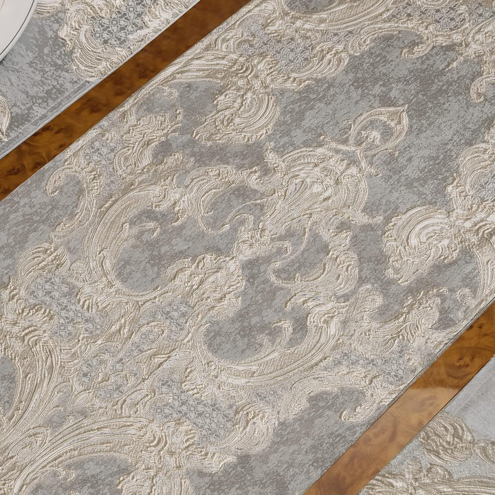 Tischläufer mit Quasten, Jacquard Tischdecke für Esstisch Urlaub Party Wohnzimmer Dekoration (33x228