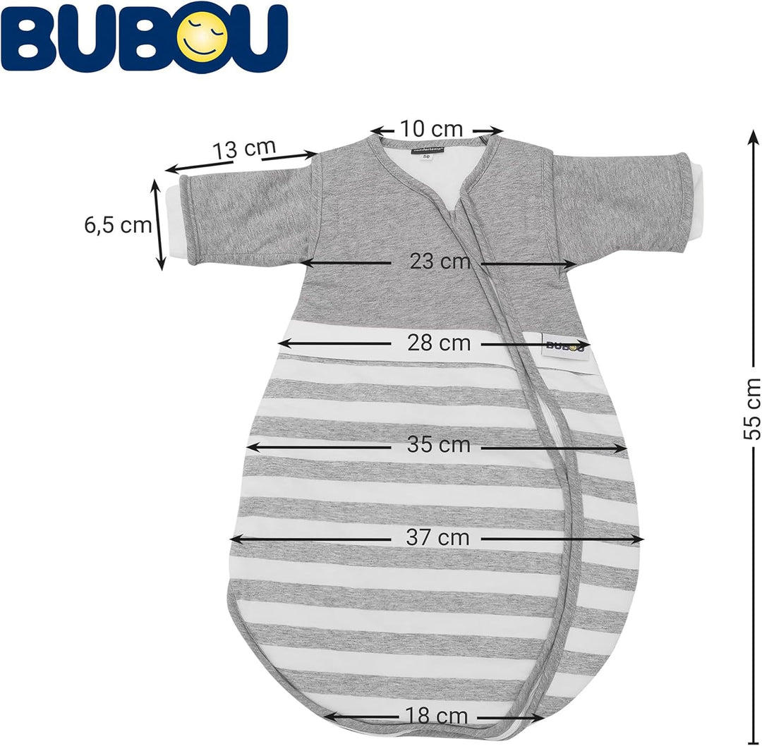 Gesslein 770199 Bubou Babyschlafsack mit abnehmbaren Ärmeln: Temperaturregulierender Ganzjahreschlaf