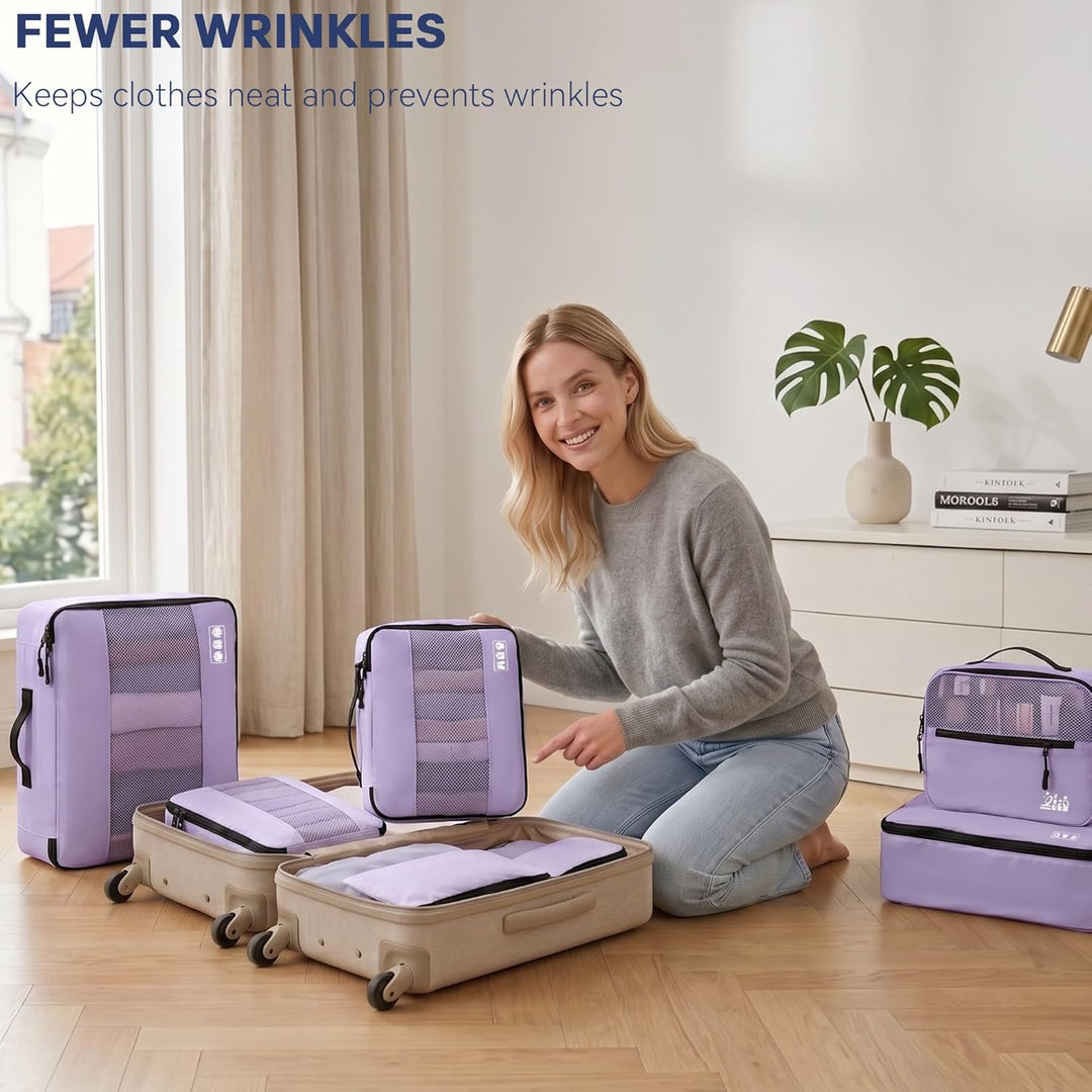 MURISE Koffer Organizer 8 Stück, Packing Cubes für Urlaub und Reisen, Packwürfel Packtaschen für Kof