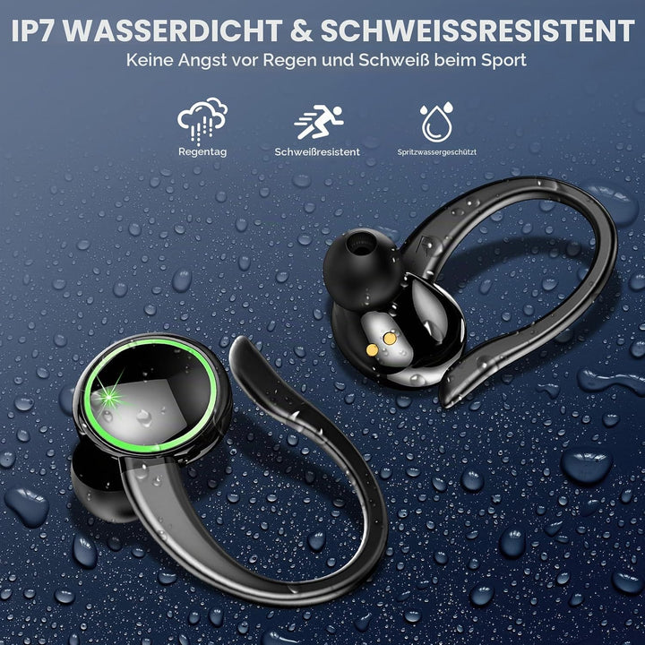 2026 Bluetooth Kopfhörer, Kopfhörer Kabellos Bluetooth 5.4 Sport tiefer Bass, 56 std Spielzeit In Ea