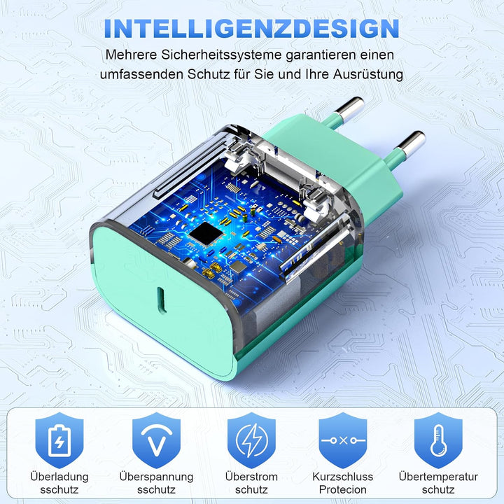 iPhone Ladekabel, [MFi-Zertifiziert] 2er 20W Pack iPhone Ladegerät Apple Ladekabel 2M,USBC Schnellla