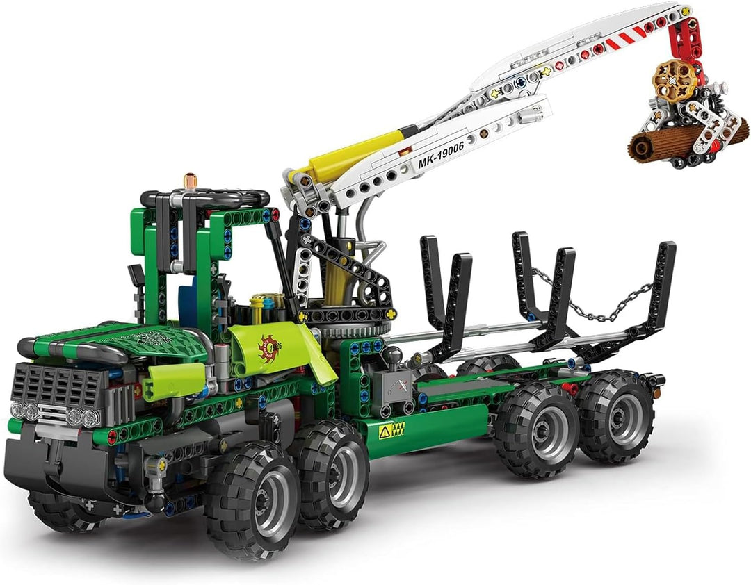 Mould King 19006 Technologie Fernbedienung Pneumatic Forest Machine Bausteine, 938PCS dynamische Ver