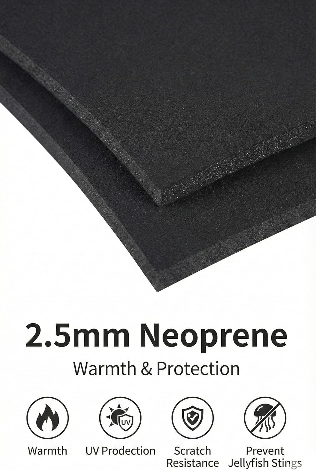 Yikayin Neoprenanzug Kinder Kurz, 2.5mm Neopren Shorty für Jungen Mädchen, Thermo UV Schwimmanzug Rü