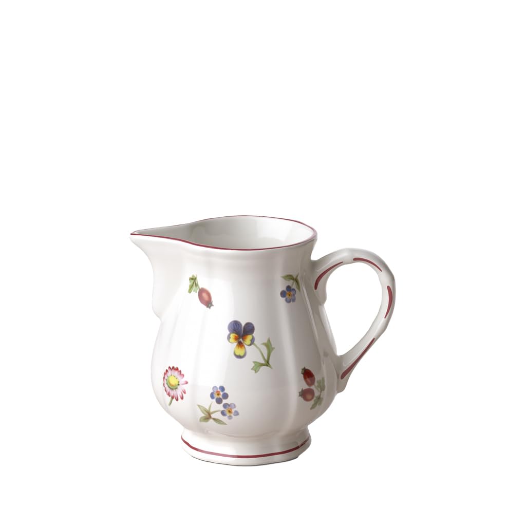 Villeroy und Boch Petite Fleur Milchkännchen, 250 ml, Höhe: 7,5 cm, Premium Porzellan, Bunt, Milchkä
