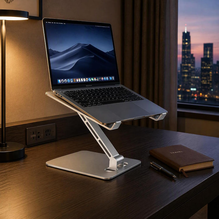 Laptop Ständer Höhenverstellbar, Faltbarer Laptop Stand aus Aluminiumlegierung Ergonomischer, Belüft