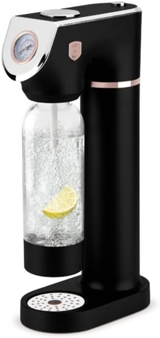 BERLINGER HAUS Sodabar Soda Maker + 2 Bottles Black Rose Collection | Umweltfreundlich und Benutzerf
