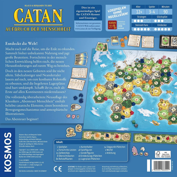KOSMOS 683221 CATAN - Aufbruch der Menschheit, eigenständiges Spiel, deutsche Version, Gesellschafts