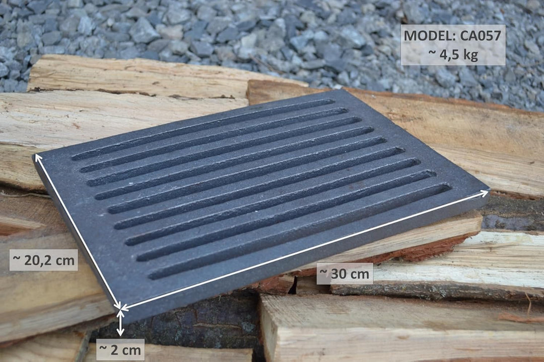 SEZAM 30 x 20 cm Gussrost Ofenrost Ascherost Gussrost verschiedene Durchmesser, Kaminrost passend Ka