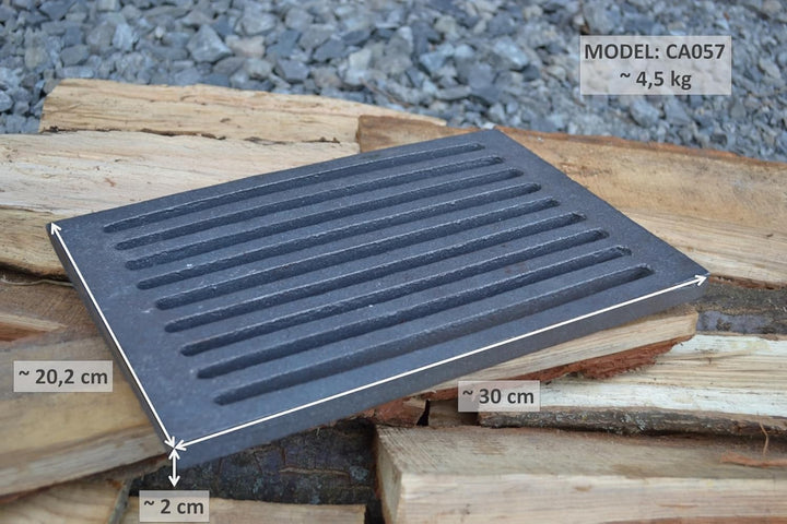 SEZAM 30 x 20 cm Gussrost Ofenrost Ascherost Gussrost verschiedene Durchmesser, Kaminrost passend Ka