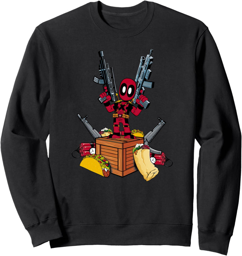 Marvel Deadpool Weapons and Food Sweatshirt