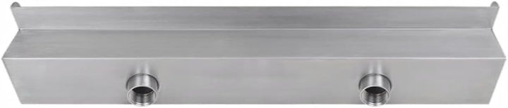 yorten 3,3 W Rechteckige Wasserfall Pool-Fontäne mit LEDs Edelstahl Weiss 60 x 11,5 x 8 cm (B x T x