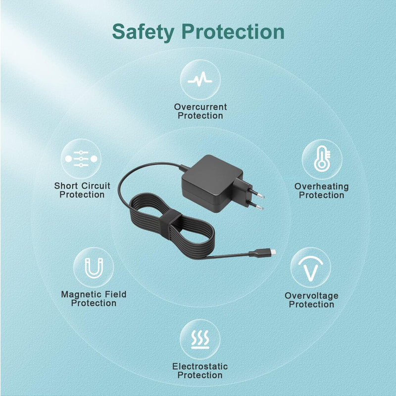 45W USB-C Ladegerät für ASUS ADP-45EW C ADP-45EW A Typ C Laptop 2,3m/7,5Ft Netzteil Adapter Ladekabe